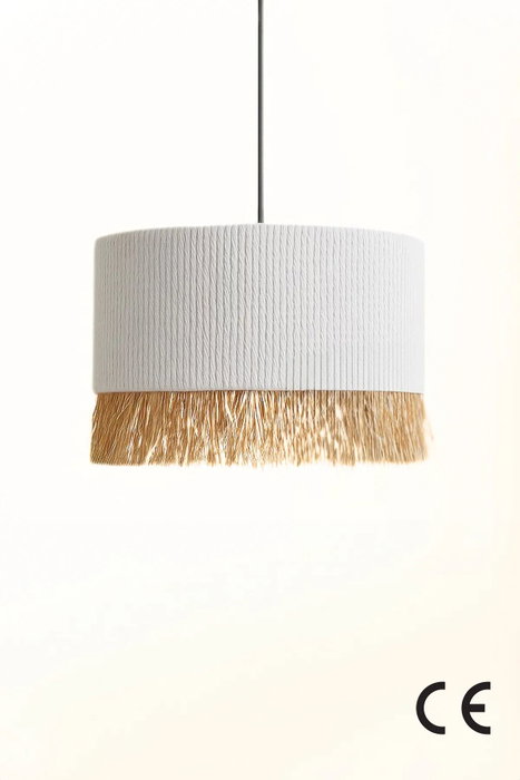 Opviq BK090 Lámpara de Araña con Tapa de Macramé Blanca Opviq BK090 Lámpara de Araña con Tapa de Macramé Blanca